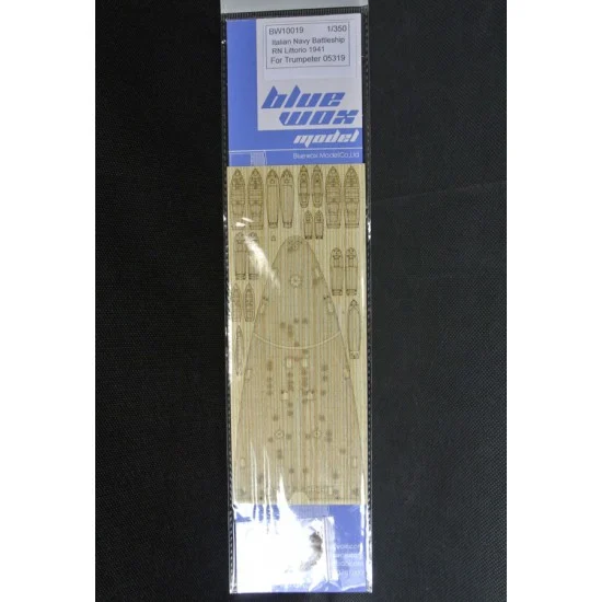 Artwox BW10019 1/350 Italian Navy Battleship RN Littorio 1941 Wooden Deck for Trumpeter kit #05319 - Model Ships & Boats