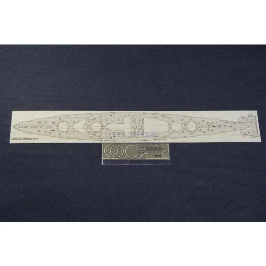 Artwox BW20026 1/700 SMS Derfflinger 1916 Wooden Deck with PE for Snowman kit #SP7034 - Model Ships & Boats