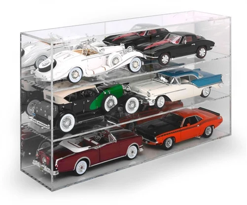 6 Car Acrylic Display Show Case for 1/18 Scale Models by Auto World - Accessories