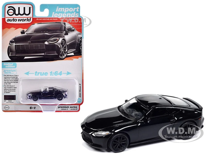 2023 Nissan Z Black Diamond "Import Legends" Series 1/64 Diecast Model Car by Auto World - Nissan Models