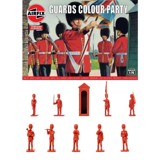 Airfix 00702V 1/76 British Army Coldstream Guards Colour Party Figures Set - Model Figures