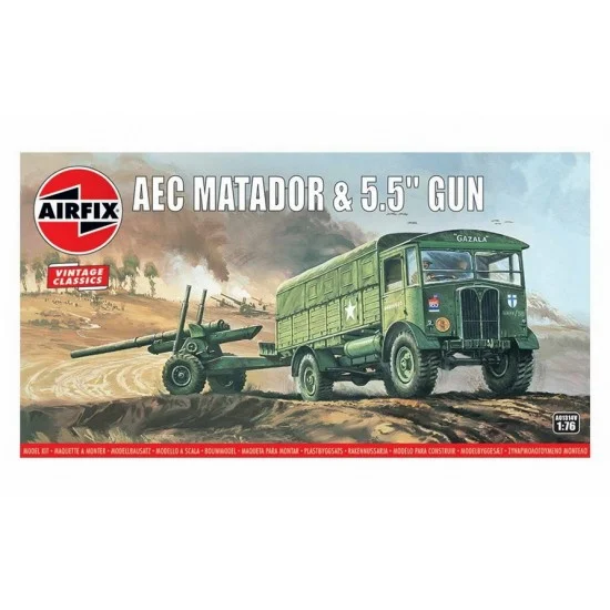 Airfix 01314V 1/76 Vintage Classics - AEC Matador & 5.5inch Gun