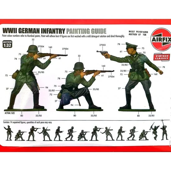 Airfix 02702V 1/32 Vintage Classics - WWII German Infantry