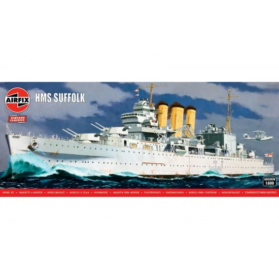 Airfix 03203V 1/600 HMS Suffolk - Model Ships & Boats