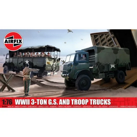 Airfix 03306A 1/76 WWII 3-Ton G.S. and Troop Trucks