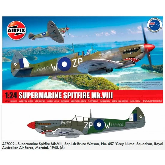 Airfix 17002 1/24 Supermarine Spitfire Mk.VIII with Australian Decal - Model Planes