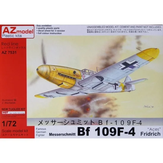 AZ model 7531 1/72 Messerschmitt Bf 109F-4 Aces Fighter