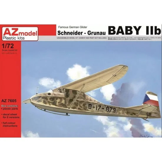 AZ model 7605 1/72 Schneider Grunau Baby IIB Sailplane - Model Planes