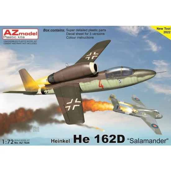 AZ model 7826 1/72 Heinkel He 162D ''Salamander'' Jet Fighter - Model Planes