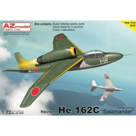 AZ model 7835 1/72 Heinkel He 162C ''Salamander'' In Foreign services Jet Fighter - Model Planes
