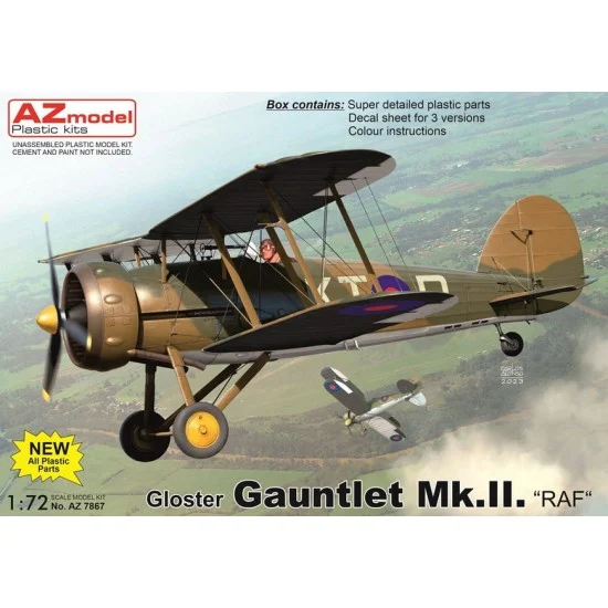 AZ model 7867 1/72 Gloster Gauntlet Mk.II RAF Fighter - Model Planes