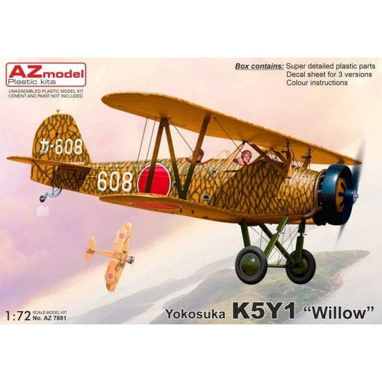 AZ model 7881 1/72 Yokosuka K5Y1 ''Willow'' Intermediate Trainer - Model Planes