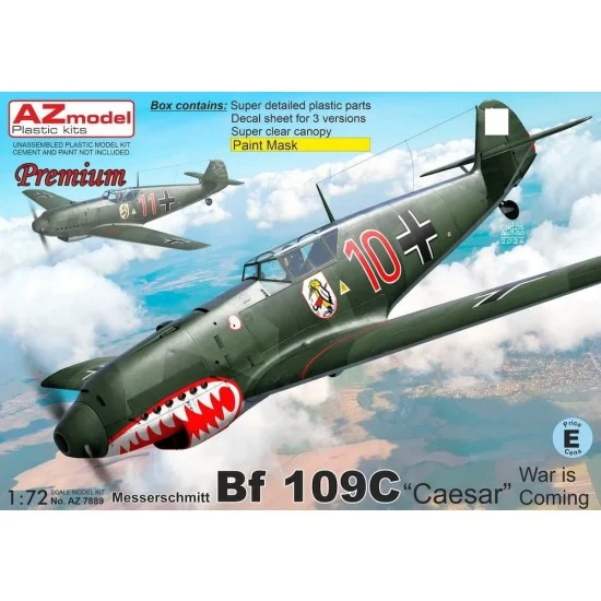 AZ model 7889 1/72 Messerschmitt Bf 109C ''Ceasar'' War is Coming Fighter (Premiun) - Model Planes