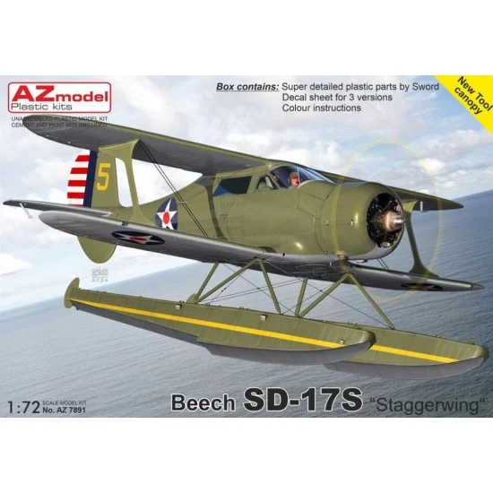 AZ model 7891 1/72 Beech SD-17S ''Staggerwing'' Biplane