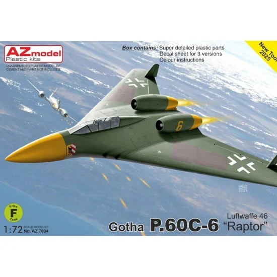 AZ model 7894 1/72 Gotha P.60C-6 ''Raptor'' Luftwaffe 1946 Fighter