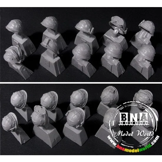 Bravo6 35027 1/35 Assorted US M1 Helmets (10pcs) - Model Figures