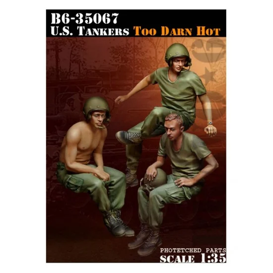 Bravo6 35067 1/35 US Tankers "Too Darn Hot" (3 figures with photoetch) - Model Figures