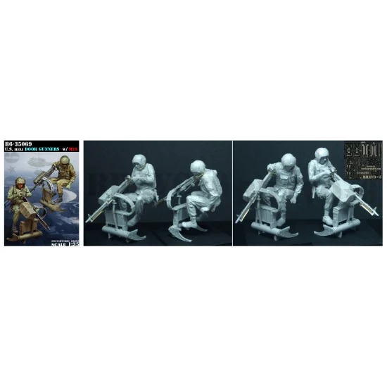 Bravo6 35069 1/35 US Helicopter Door Gunners w/M23 Armament Subsystem (2 Figures) - Model Figures