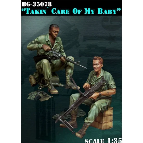 Bravo6 35078 1/35 "Taking Care of My Baby" (2 figures with Guns) - Model Figures