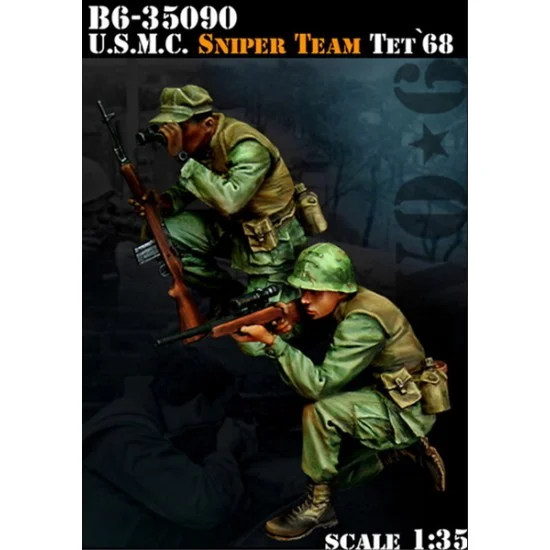 Bravo6 35090 1/35 USMC Sniper Team, Tet 1968 (2 Figures) - Model Figures