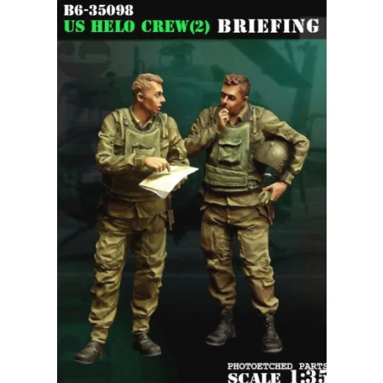 Bravo6 35098 1/35 US Helo Crew Vol.2 "Briefing" (2 figures, resin + PE) - Model Figures