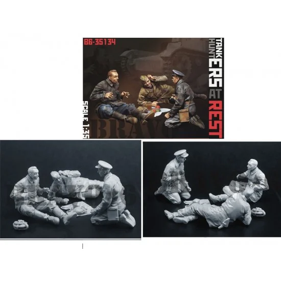 Bravo6 35134 1/35 Tankers At Rest (3 figures & accessories) - Model Figures