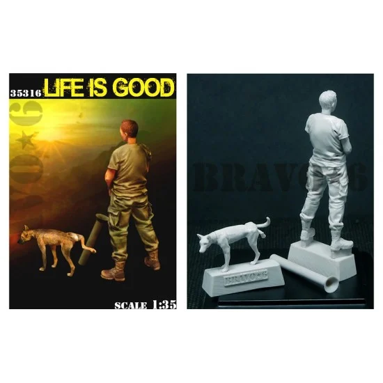 Bravo6 35316 1/35 "Life is Good" - US Soldier, Dog & Piss Tube