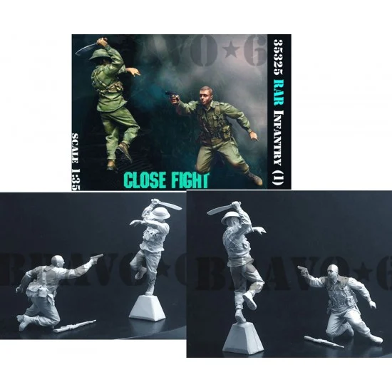 Bravo6 35325 1/35 RAR Infantry V1 Close Fight (2 figures) - Model Figures
