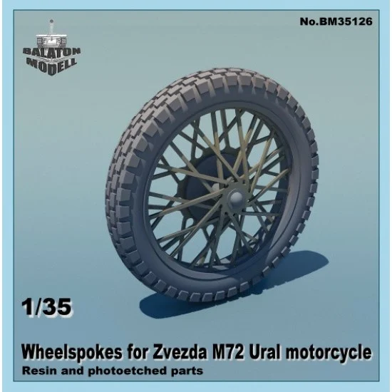 Balaton Modell BM35126 1/35 M72 Ural Motorcycle Wheelspokes for Zvezda kit (diameter 1.8cm) - Scenics & Diorama