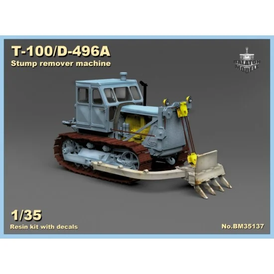Balaton Modell BM35137 1/35 T-100/D-496A Stump Remover Machine