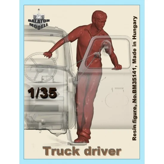 Balaton Modell BM35141 1/35 Truck Driver (Height: 5cm) - Model Figures