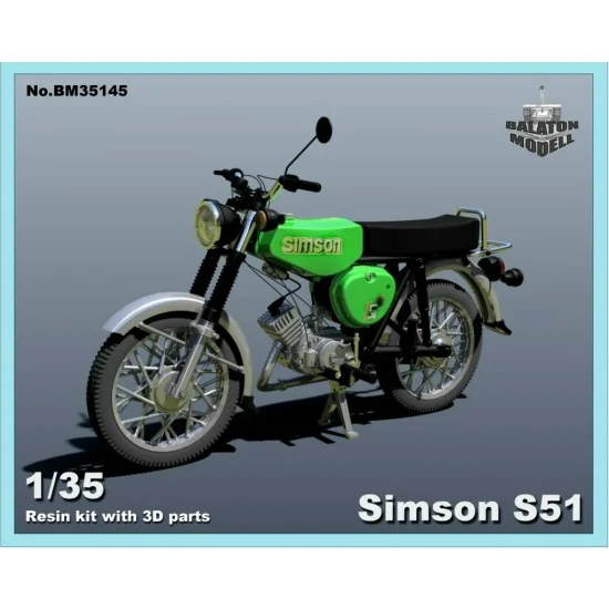 Balaton Modell BM35145 1/35 Simson S51 Motorcycle - Model Motorcycles