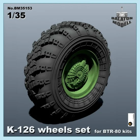 Balaton Modell BM35153 1/35 BTR-80 Wheels Set K-126 (diameter: 3cm)