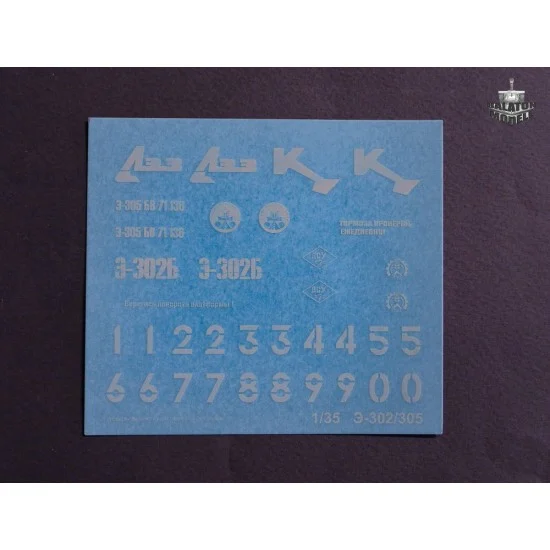 Balaton Modell BM35168 1/35 Soviet Civilian Vehicles Water-slide Decal Set No.3