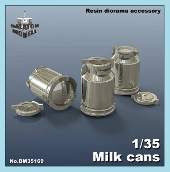 Balaton Modell BM35169 1/35 Milk Cans, Eastern Block (3pcs) - Scenics & Diorama