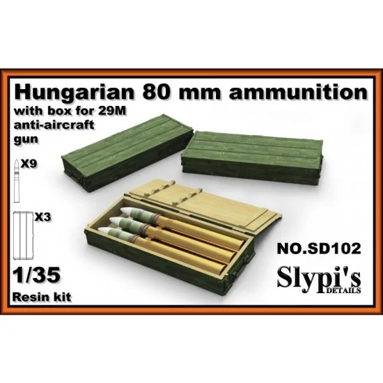 Balaton Modell SD102 1/35 Hungarian 29M Bofors 8cm Ammunition Box - Model Figures