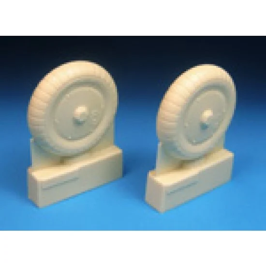 Barracuda BR-24325 1/24 Messerschmitt Bf-109G Wheels - Ribbed Hub, Ribbed Tyre for Trumpeter kits