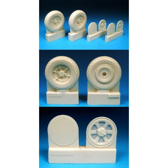 Barracuda BR-32060 1/32 P-47C/D Thunderbolt Diamond Tread Main Wheels for Hasegawa/Trumpeter/Revell kits