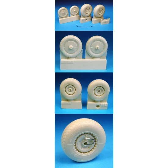 Barracuda BR-32066 1/32 Messerschmitt Me 262 Main, Ribbed Hub Nose Wheels for Hasegawa/Trumpeter/Revell kits
