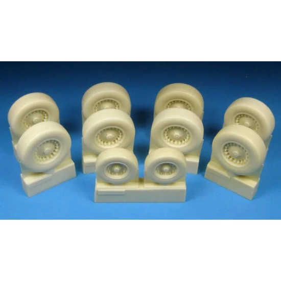 Barracuda BR-48238 1/48 B-1B Lancer Main Wheels (8pcs) and Nose Wheels (2pcs) Set for Revell kit
