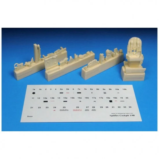 Barracuda BR-48476 1/48 Supermarine Spitfire Mk V Cockpit Snapshot Upgrade Set for Eduard kits