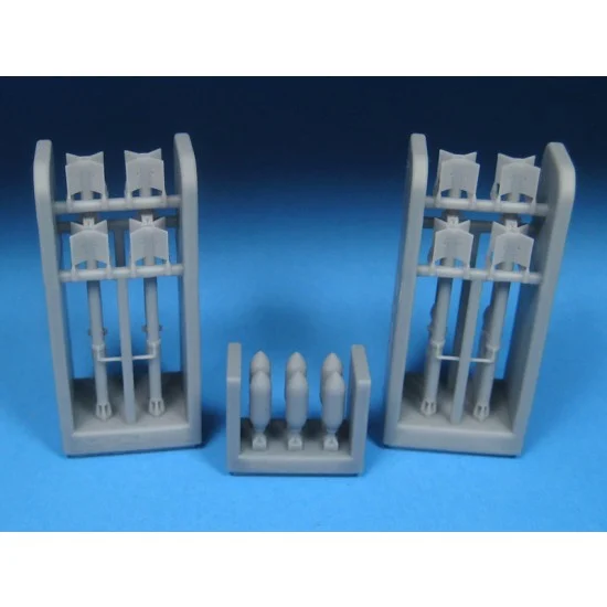 Barracuda BR48527 1/48 Sea Fury 2 Tier RP-3 Rockets and Rails for Airfix/Trumpeter