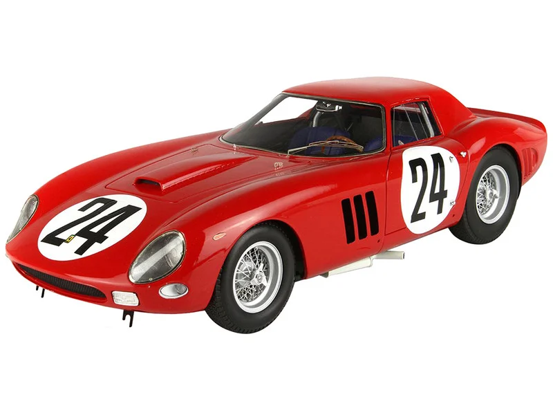 Ferrari 250 GTO #24 Lucien Bianchi - "Beurlys" (Jean Blaton) "24 Hours of Le Mans" (1964) with DISPLAY CASE Limited Edition to 250 pieces Worldwide 1/18 Model Car by BBR