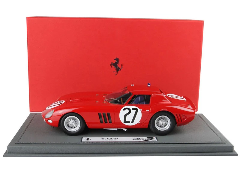 Ferrari 250 GTO #27 Fernand Tavano - Bob Grossman "24 Hours of Le Mans" (1964) with DISPLAY CASE Limited Edition to 200 pieces Worldwide 1/18 Model Car by BBR
