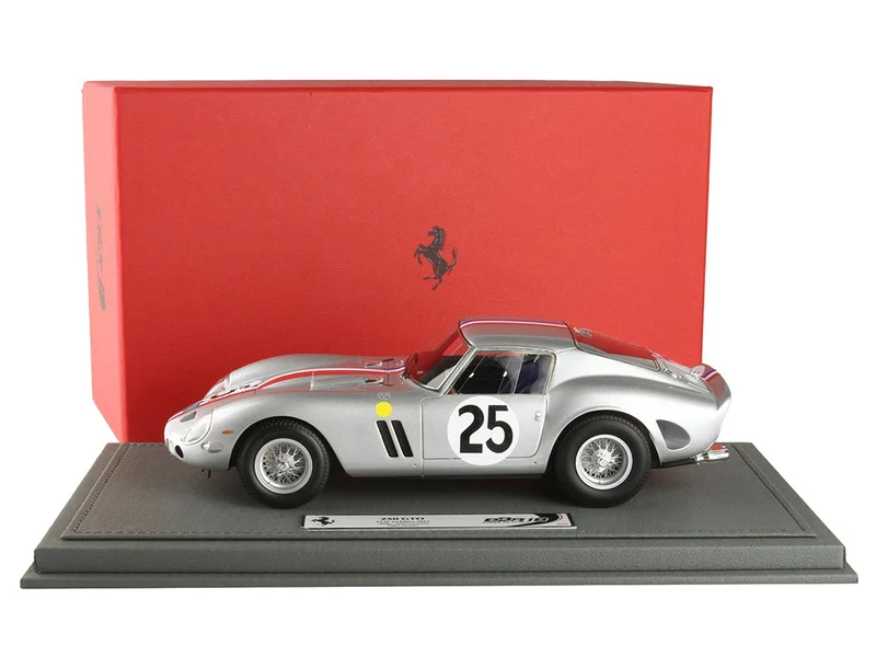 Ferrari 250 GTO #25 Elde - Pierre Dumay "Night Version" "24 Hours of Le Mans" (1963) with DISPLAY CASE Limited Edition to 72 pieces Worldwide 1/18 Model Car by BBR