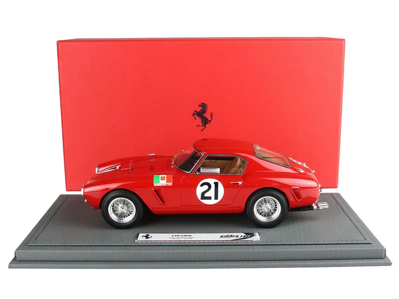 Ferrari 250 SWB #21 "Beurlys" (Jean Blaton) - Lucien Bianchi "24 Hours of Le Mans" (1960) with DISPLAY CASE Limited Edition to 200 pieces Worldwide 1/18 Model Car by BBR