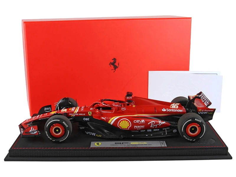 Ferrari SF-24 #16 Charles Leclerc 2nd Place Formula One F1 "Australian GP" (2024) Limited Edition to 140 pieces Worldwide 1/18 Diecast Model Car by BBR