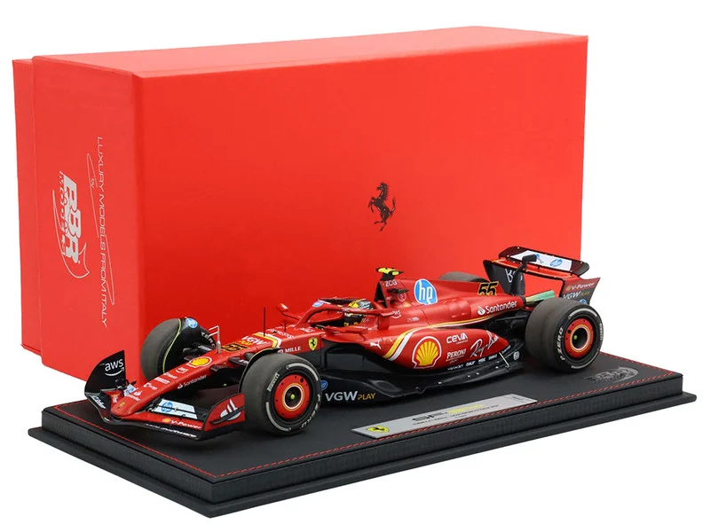 Ferrari SF-24 #55 Carlos Sainz Jr. Formula One F1 "Italian GP" (2024) Limited Edition to 34 pieces Worldwide 1/18 Diecast Model Car by BBR
