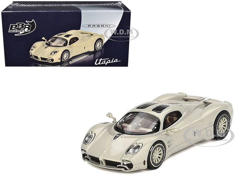 Pagani Utopia Presentation Grigio Rinascimento Silver 1/64 Diecast Model Car by BBR - Pagani Models