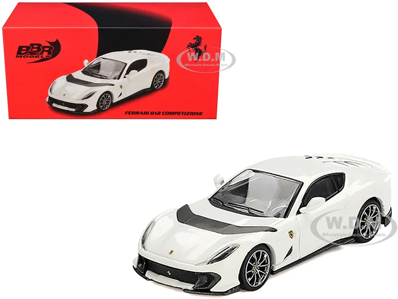 Ferrari 812 Competizione Bianco Avus White 1/64 Diecast Model Car by BBR - Ferrari Models